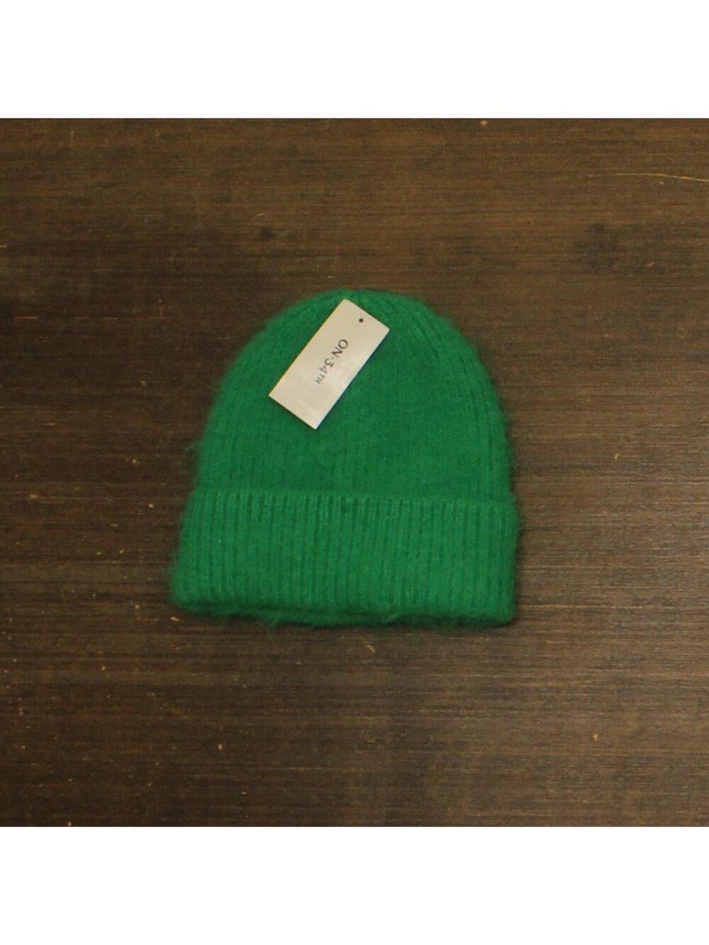 NWT On 34th Solid Brushed Beanie with Rolled Cuff MO1542505 Green